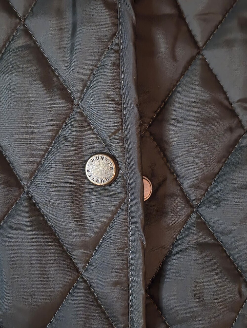 HUNTER OLIVE GREEN 'RACHEL ' DIAMOND QUILTED JACKET - Picture 3 of 6